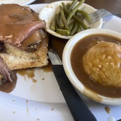 My open face pastrami sandwich
