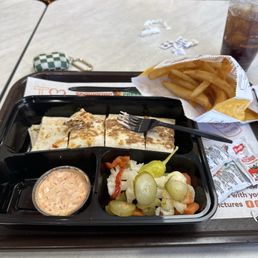 Arabic style chicken shwarma plate