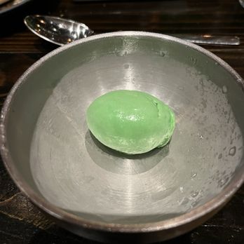 Maypop Restaurant - Matcha Pandan sorbet for a palette cleanser. - New American Near Me - New Orleans, Louisiana Maypop Restaurant - Matcha Pandan sorbet for a palette cleanser. - New American Near Me - New Orleans, Louisiana
