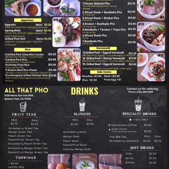 All That Pho - Menu - Bubble Tea Near Me - Baldwin Park, California All That Pho - Menu - Bubble Tea Near Me - Baldwin Park, California