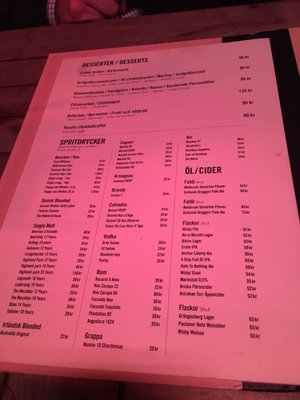 Menu photo 3 Dinner 22 Göteborg, O