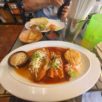 Felipe's - Combo #3, Chile Relleno, and Enchilada with red sauce. - Mexican Near Me - Palm Springs, California Felipe's - Combo #3, Chile Relleno, and Enchilada with red sauce. - Mexican Near Me - Palm Springs, California