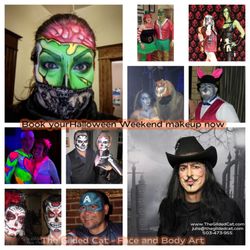 Now booking Halloween weekend private appointments for face and body painting.