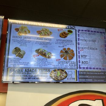 California Burritos - Menu - Mexican Near Me - High Point, North Carolina