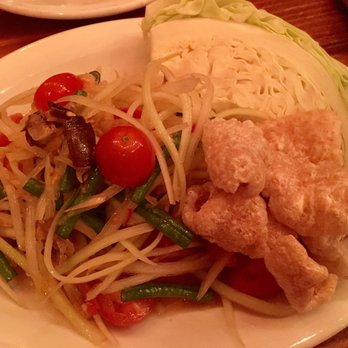 Glai Baan - Salted Crab Papaya Salad ($10)- 2/5 stars - Thai Near Me - Phoenix, Arizona