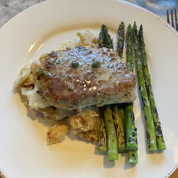 Bluewater Grill - Crusted halibut with cappers - Seafood Near Me - Santa Barbara, California