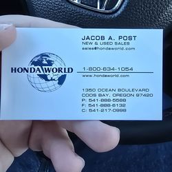 Honda World - Business card