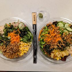 Sea Salt Poke - Built our own bowls