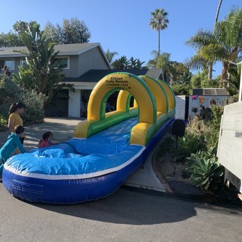 Encinitas Party Rentals - 28 foot slip and slide - Bounce House Rentals Near Me