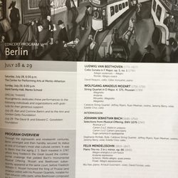 Music@Menlo - Concert program
