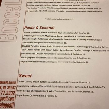 BoccaLupo - Menu - Italian Near Me - Atlanta, Georgia BoccaLupo - Menu - Italian Near Me - Atlanta, Georgia
