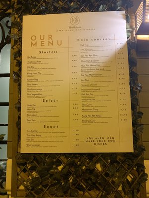 Menu photo 1 Thailicious Valencia, V Menu photo 1 Thailicious Valencia, V