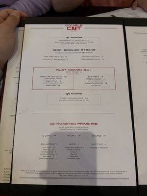 Menu photo 6 Double Cut Steak House Pocono Summit, PA Menu photo 6 Double Cut Steak House Pocono Summit, PA