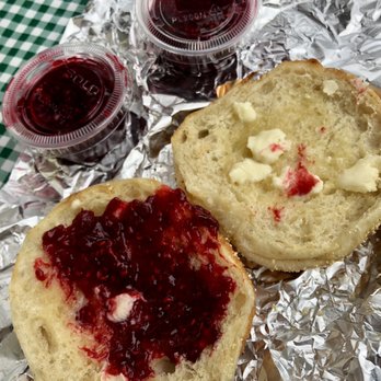 The Model Bakery - Toasted English muffin with butter & rasperry jam - Bakeries Near Me - Saint Helena, California