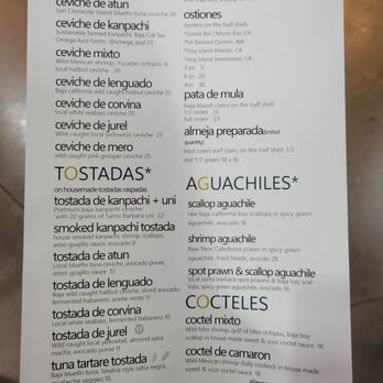 Holbox - menu october 2025 - Latin American Near Me - Los Angeles, California