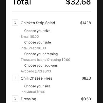 Legends Classic Diner - Small Chicken Strip Salad and individual Chili Cheese Fries - American Near Me - Glendora, California