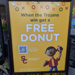 Free donut the day after a USC Trojans win