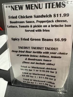 Menu photo 2 Boudreaux's Fried Chicken Newcastle, OK