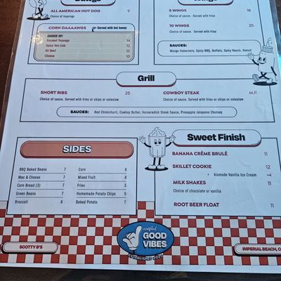 Menu photo 3 Scotty B's Imperial Beach, CA