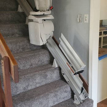 Stairlift Store - Bruno Elan folding rail in up position. - Mobility Equipment Sales & Services Near Me - Webster, Texas Stairlift Store - Bruno Elan folding rail in up position. - Mobility Equipment Sales & Services Near Me - Webster, Texas