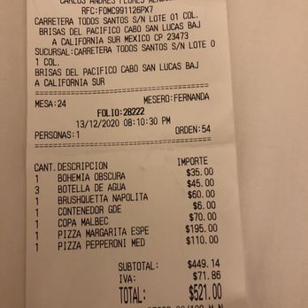 La Pizza Nostra - Value!!!  $25 usd - Pizza Near Me - Cabo San Lucas, BCS