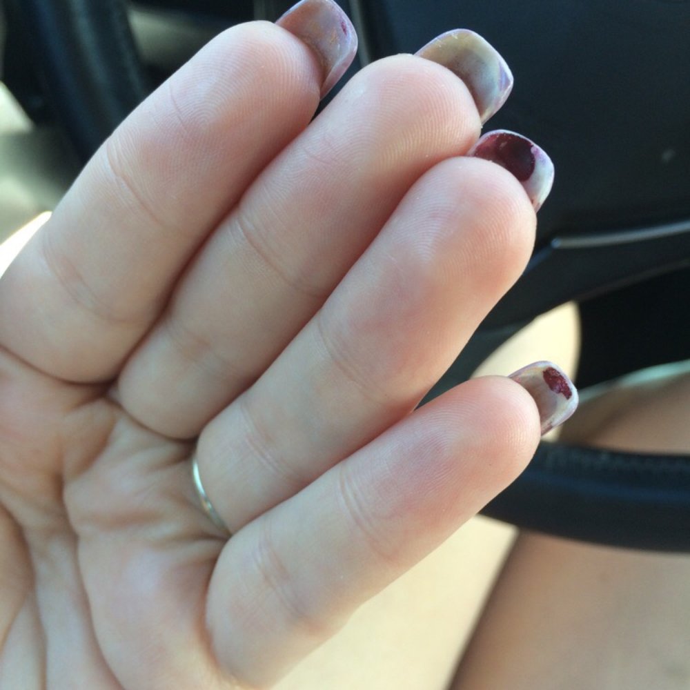 Nails Chateau - Color change, but only on top of the nail. My old polish got on the inside of my nails, but they didn't clean it. - Nail Salons Near Me - Elk Grove, California Nails Chateau - Color change, but only on top of the nail. My old polish got on the inside of my nails, but they didn't clean it. - Nail Salons Near Me - Elk Grove, California