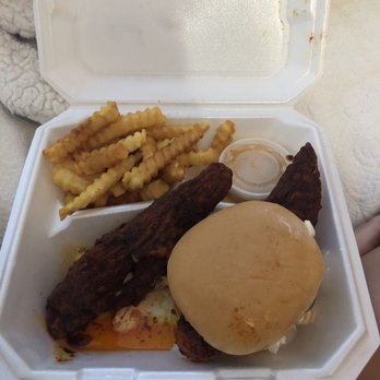Crazy D's Hot Chicken - 1 slider 1 tender combo. - Chicken Shop Near Me - Reno, Nevada