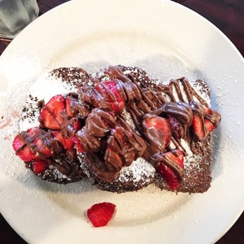 Lady C’s - Chocolate French toast with Nutella, strawberries, and powder sugar on top - Breakfast & Brunch Near Me - Tarzana, California Lady C’s - Chocolate French toast with Nutella, strawberries, and powder sugar on top - Breakfast & Brunch Near Me - Tarzana, California