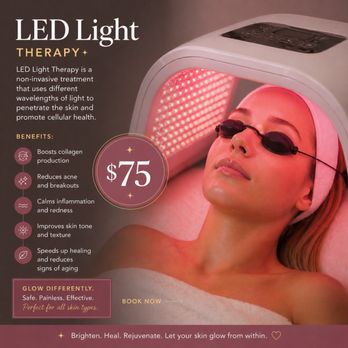 Glow With Jaden - LED Light Therapy Facial includes targeted wavelengths to calm inflammation, fight acne, and boost collagen for smoother, healthier skin! - Skin Care Near Me - Agoura Hills, California Glow With Jaden - LED Light Therapy Facial includes targeted wavelengths to calm inflammation, fight acne, and boost collagen for smoother, healthier skin! - Skin Care Near Me - Agoura Hills, California