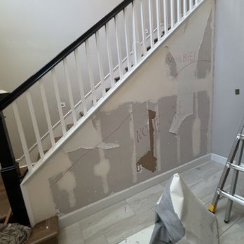 MNZ Remodeling - Before photo of wall with damage - Painters Near Me - San Diego, California