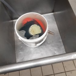 Westminster Golf Club Clubhouse - These are ashtrays from outside sitting in a three compartment sink which also is where food is defrosted and prepared.
