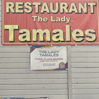 The Lady Tamales - a sign for a restaurant - Mexican Near Me - Carson City, Nevada The Lady Tamales - a sign for a restaurant - Mexican Near Me - Carson City, Nevada
