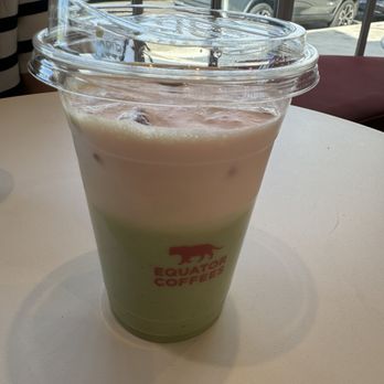 Equator Coffees - Cherry blossom iced matcha - Coffee & Tea Near Me - Laguna Beach, California