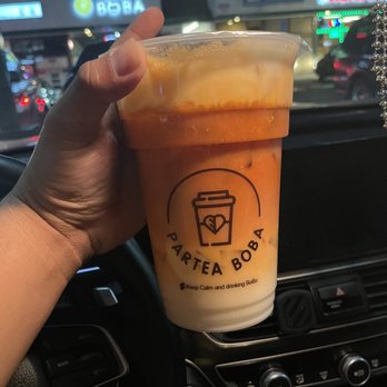 Partea Boba - Thai Tea with cheese foam and mango jelly - Bubble Tea Near Me - Van Nuys, California Partea Boba - Thai Tea with cheese foam and mango jelly - Bubble Tea Near Me - Van Nuys, California