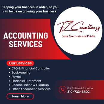FZ Consultancy - Accounting Services: Keeping your finances in order, so you can focus on growing your business. https://linktr.ee/fzcusa - Bookkeepers Near Me