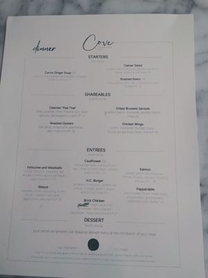 Menu photo 2 The Cove Restaurant and Bar Canandaigua, NY Menu photo 2 The Cove Restaurant and Bar Canandaigua, NY