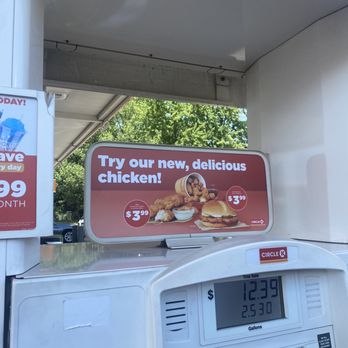 Circle K - a gas station with a gas pump and a sign that says try our new delicious chicken - Gas Stations Near Me - Louisville, Kentucky