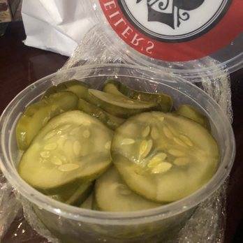 AJ Pickle Patch and Salads - pickles in a plastic container - Delis Near Me - Philadelphia, Pennsylvania