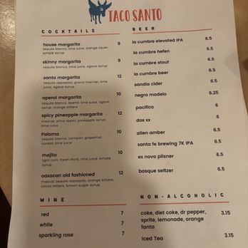 Taco Santo - Menu - Tacos Near Me - Albuquerque, New Mexico