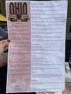 Menu photo 5 Ohio Brewing Columbus, OH