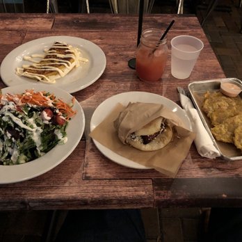 Sofrito Latin Cafe - Cachapa, salad, arepa de pabellon, tostones, guava juice: substantial portions, good prices. - Latin American Near Me - Orlando, Florida Sofrito Latin Cafe - Cachapa, salad, arepa de pabellon, tostones, guava juice: substantial portions, good prices. - Latin American Near Me - Orlando, Florida
