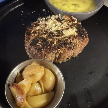MK STEAK + BAR - 6oz Filet with Parmesan Crust & Bernaise Sauce - Wine Bars Near Me - Glen Ellyn, Illinois MK STEAK + BAR - 6oz Filet with Parmesan Crust & Bernaise Sauce - Wine Bars Near Me - Glen Ellyn, Illinois