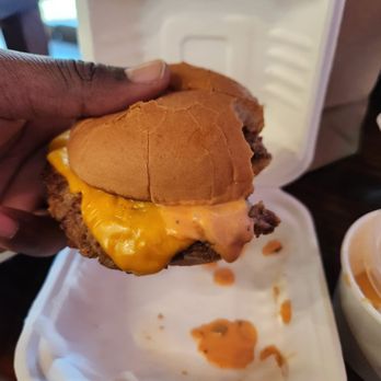 Chicana - jr cheeseburger. I'd get it without the sauce next time - Vegan Near Me - Fullerton, California Chicana - jr cheeseburger. I'd get it without the sauce next time - Vegan Near Me - Fullerton, California