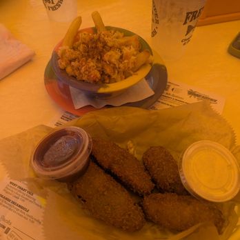 Frenchy's Rockaway Grill - Rock poppers and a half order of garlic crab fries - Seafood Near Me - Clearwater Beach, Florida Frenchy's Rockaway Grill - Rock poppers and a half order of garlic crab fries - Seafood Near Me - Clearwater Beach, Florida