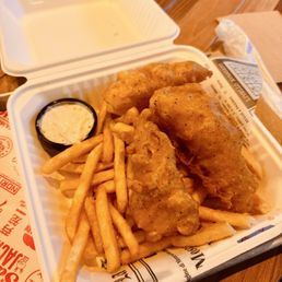 Cod fish & chips. Cod fish & chips.