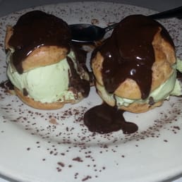 Pistachio Gelato Profiteroles