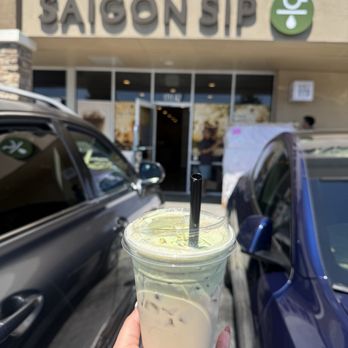 Saigon Sip - Lotus Milk Tea W. Pitaschio Cheese (Discount) - Coffee & Tea Near Me - San Jose, California Saigon Sip - Lotus Milk Tea W. Pitaschio Cheese (Discount) - Coffee & Tea Near Me - San Jose, California