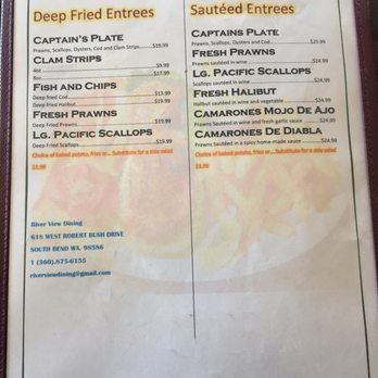 River View Dining - Menu - Seafood Near Me - South Bend, Washington River View Dining - Menu - Seafood Near Me - South Bend, Washington