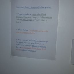 Sign posted in massage room...love this. Lol Sign posted in massage room...love this. Lol