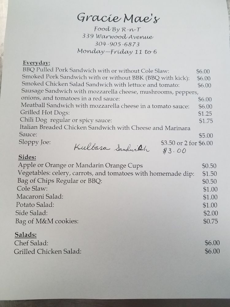 Food from Gracie Mae's